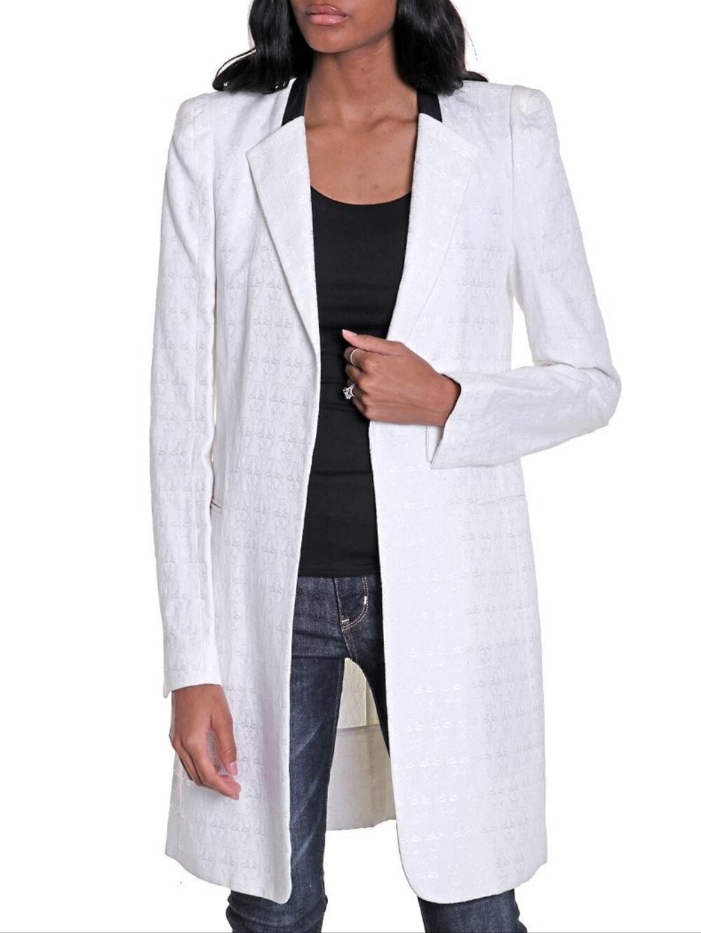 Thomas Wylde Skull Jacquard Jacket Goth Glam